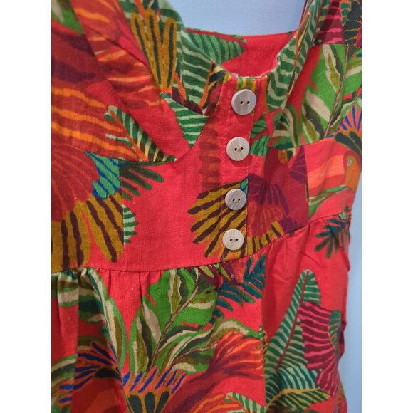 FARM Rio Red Forest Birds Mini Dress Size S - Picture 4 of 5